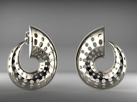 A100-23-झुमके 3D प्रिंट मॉडल