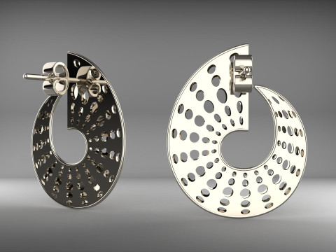 A100-23-earrings Modèles 3D en vedette
