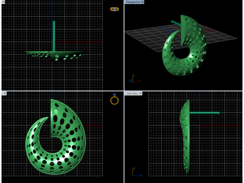 A100-23-earrings Modèles 3D en vedette