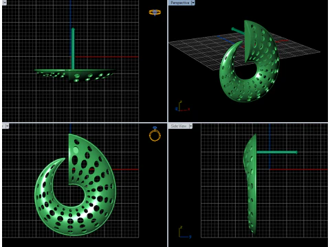 A100-23-earrings 3D Print Model