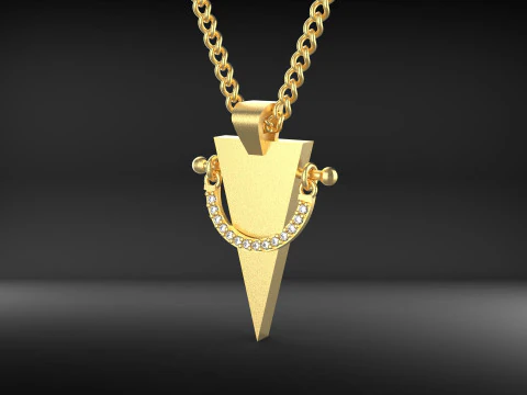 A100-2-ペンダント 3Dプリントモデル