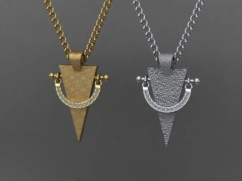 A100-2-ペンダント 3Dプリントモデル