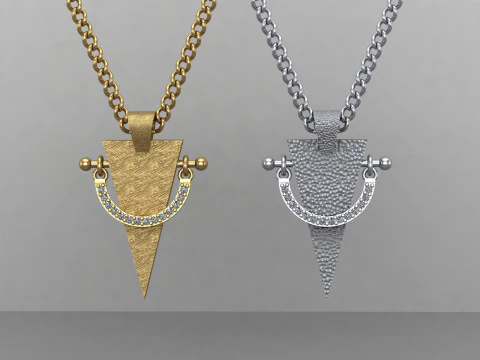 A100-2-ペンダント 3Dプリントモデル