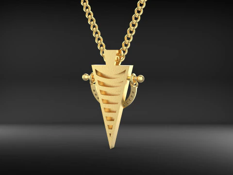 A100-2-ペンダント 3Dプリントモデル