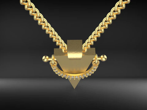 A100-2-ペンダント 3Dプリントモデル