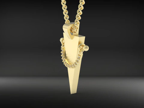 A100-2-ペンダント 3Dプリントモデル