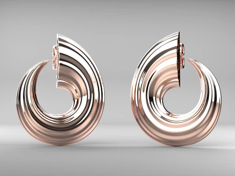 A100-22-earrings 3D Print Model