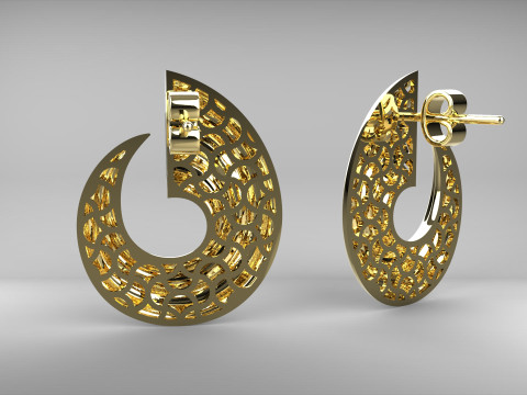 A100-22-earrings Model Cetak 3D