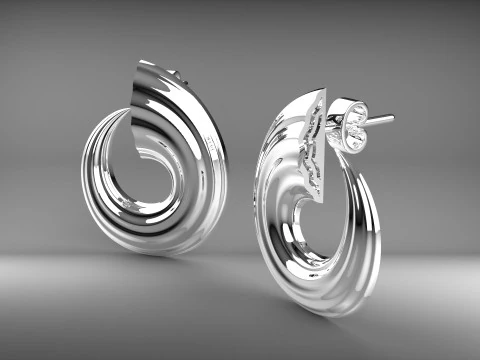 A100-22-earrings 3D Print Model