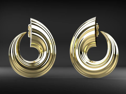 A100-22-earrings 3D Print Model