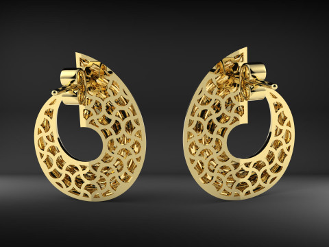 A100-22-earrings Model Cetak 3D