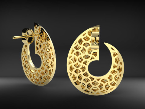 A100-22-earrings Model Cetak 3D