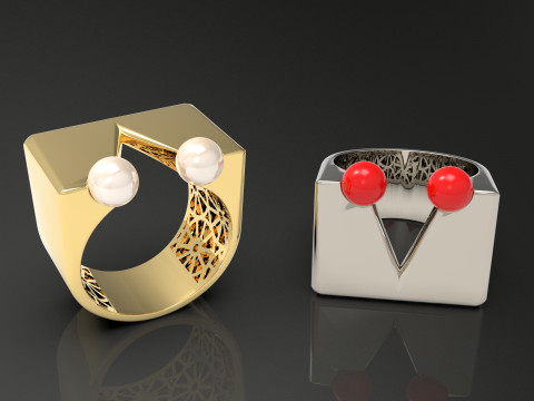 A100-34-rings 3D Print Model