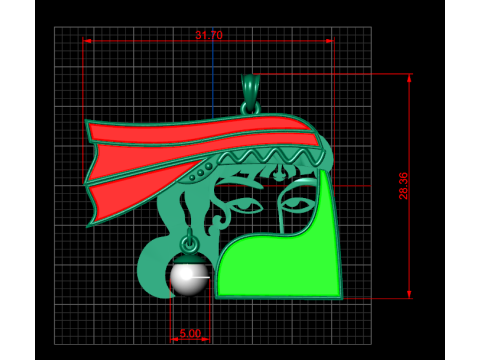 A100-35-pendant Model do druku 3D