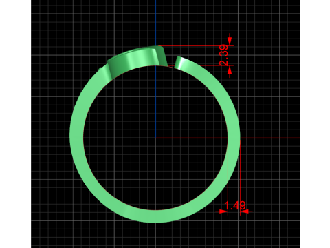 A100-41-rings Modello di stampa 3D