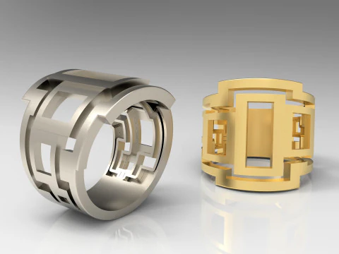 A100-45-rings 3D Print Model