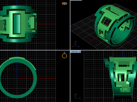A100-45-rings 3D Print Model
