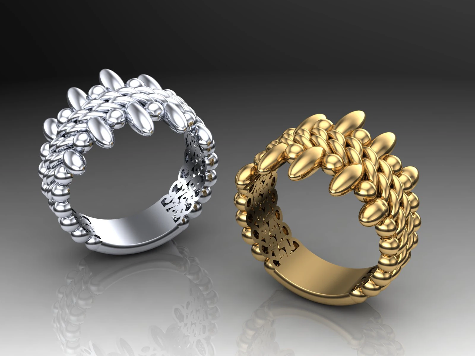 A100-46-rings 3D Print Model .c4d .max .obj .3ds .fbx .stl .blend 