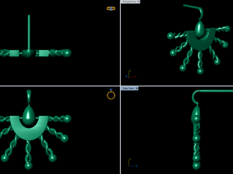 A100-48-earring 3D 프린트 모델