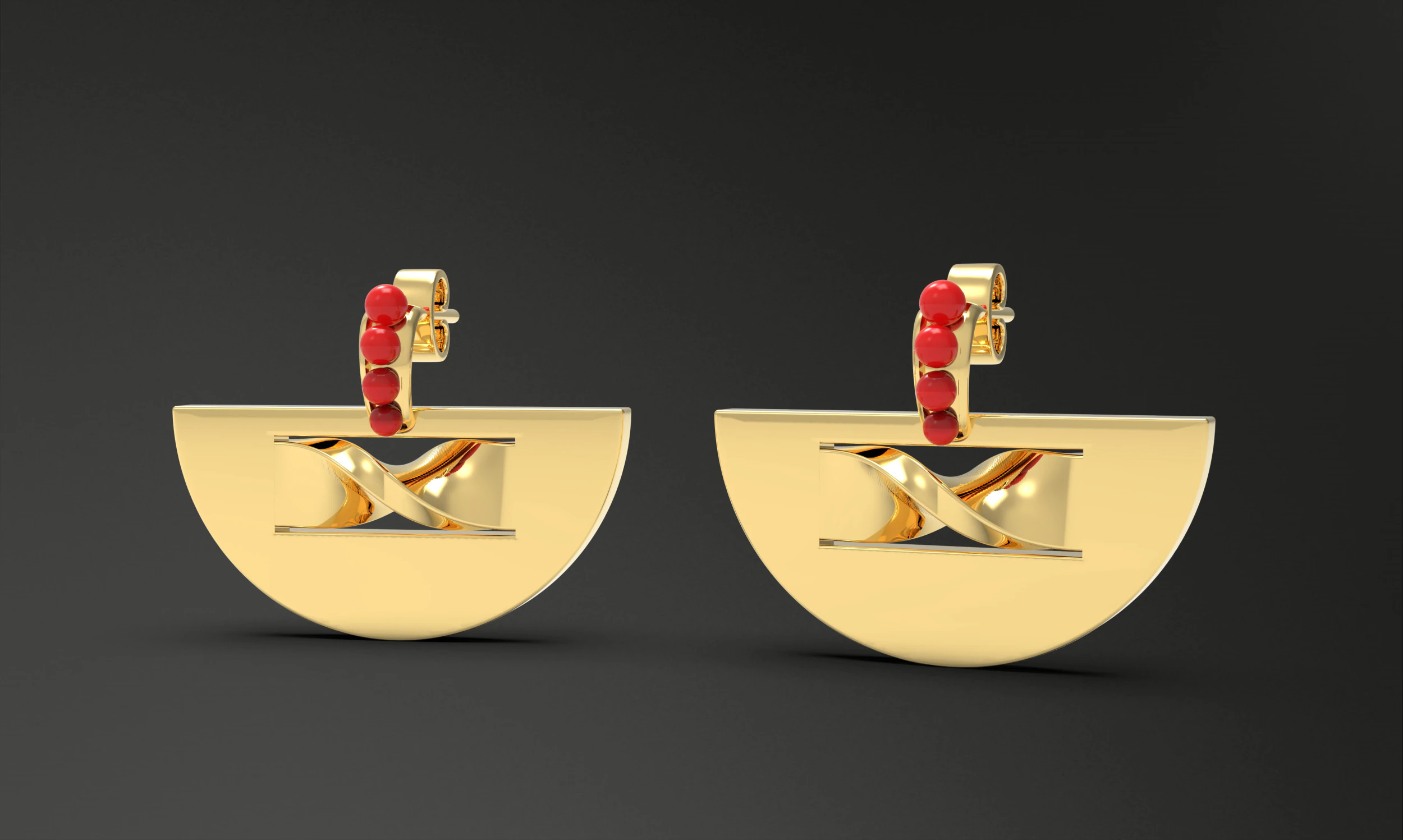 A100-49-earings 3D Print Model .c4d .max .obj .3ds .fbx .stl .blend 