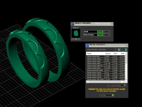 Couple wedding band ring -1 3D Print Model