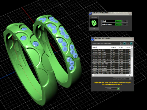 Couple wedding band ring -1 3D Print Model