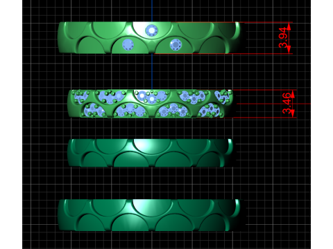 Couple wedding band ring -1 Modello di stampa 3D