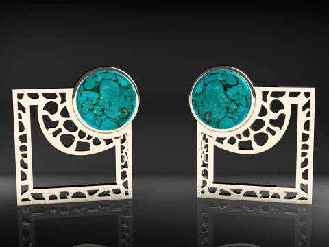 A100-58-earring 3D Print Model