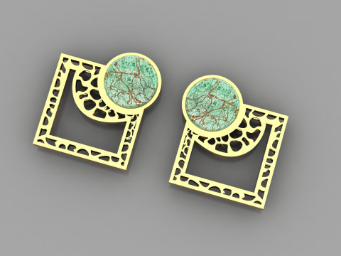 A100-58-earring 3Dプリントモデル