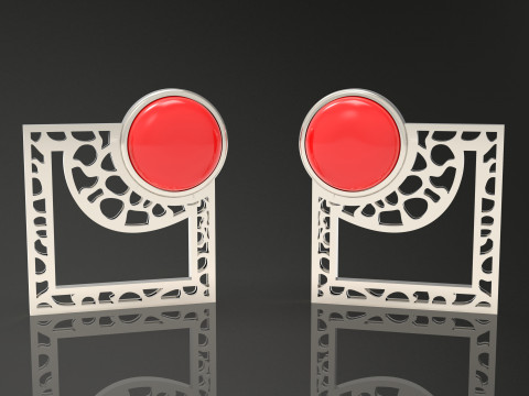A100-58-earring 3Dプリントモデル