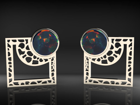 A100-58-earring 3Dプリントモデル