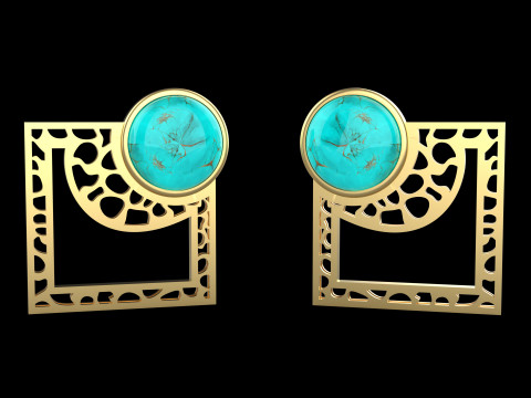 A100-58-earring 3Dプリントモデル
