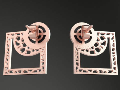 A100-58-earring 3Dプリントモデル