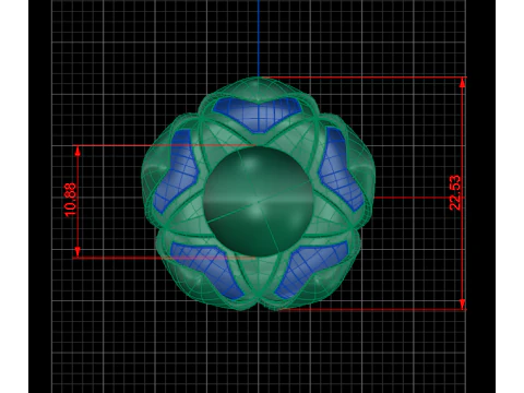 A100-57-earring 3D Print Model