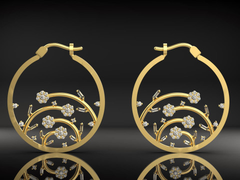 A100-77-earring 3D Print Model