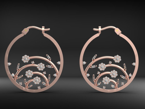 A100-77-earring 3D Print Model