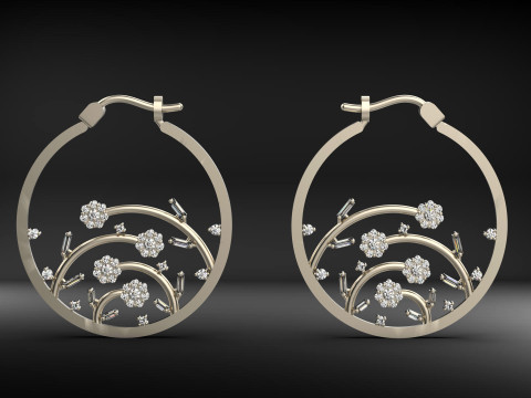A100-77-earring 3D Print Model