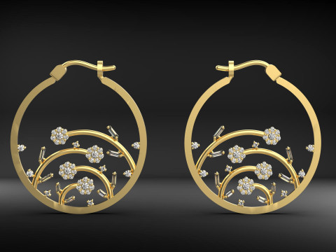 A100-77-earring 3D Print Model
