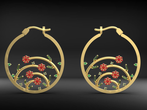 A100-77-earring 3D Print Model