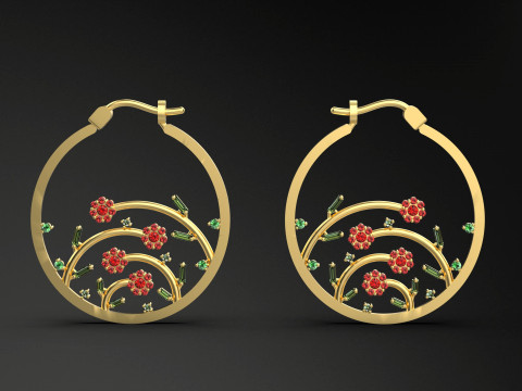 A100-77-earring 3D Print Model