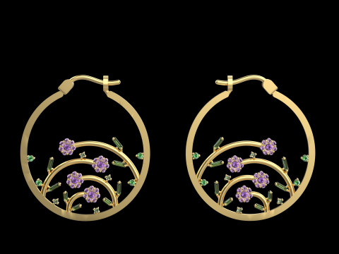 A100-77-earring 3D Print Model