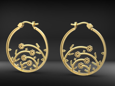 A100-77-earring 3D Print Model