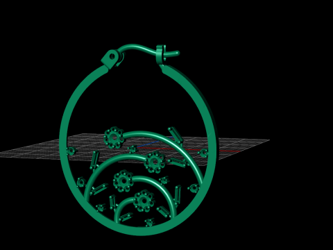 A100-77-earring 3D Print Model