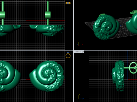A100-80-pendant-ear Model do druku 3D