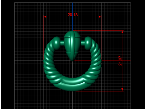 A100-89-earring 3D Print Model
