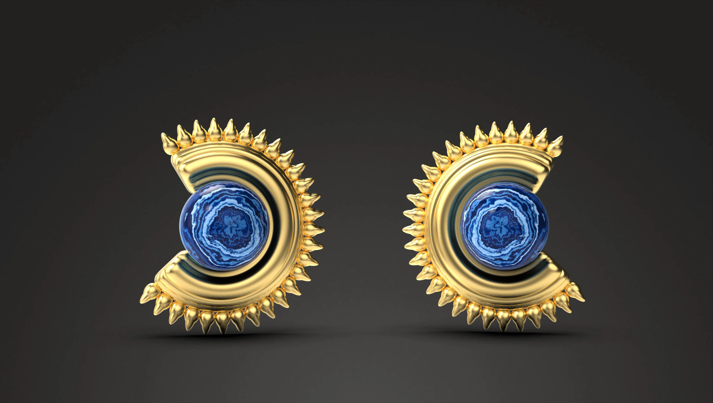 A100-93-earring 3D Print Model .c4d .max .obj .3ds .fbx .stl .blend 