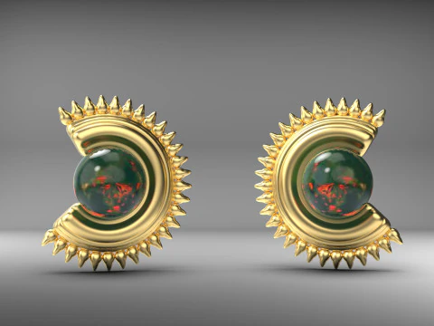 A100-93-earring 3D Print Model