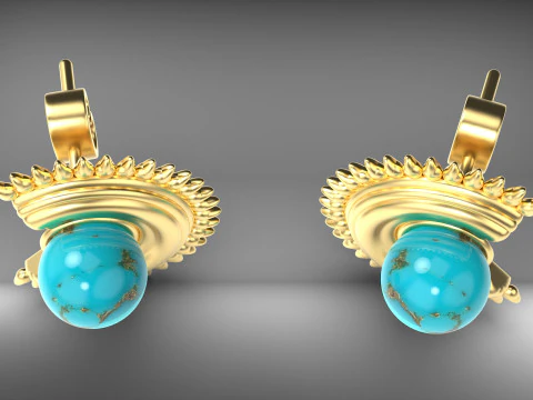 A100-93-earring 3D Print Model