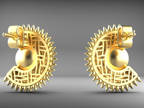 A100-93-earring Model do druku 3D
