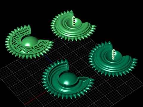A100-93-earring 3D Print Model